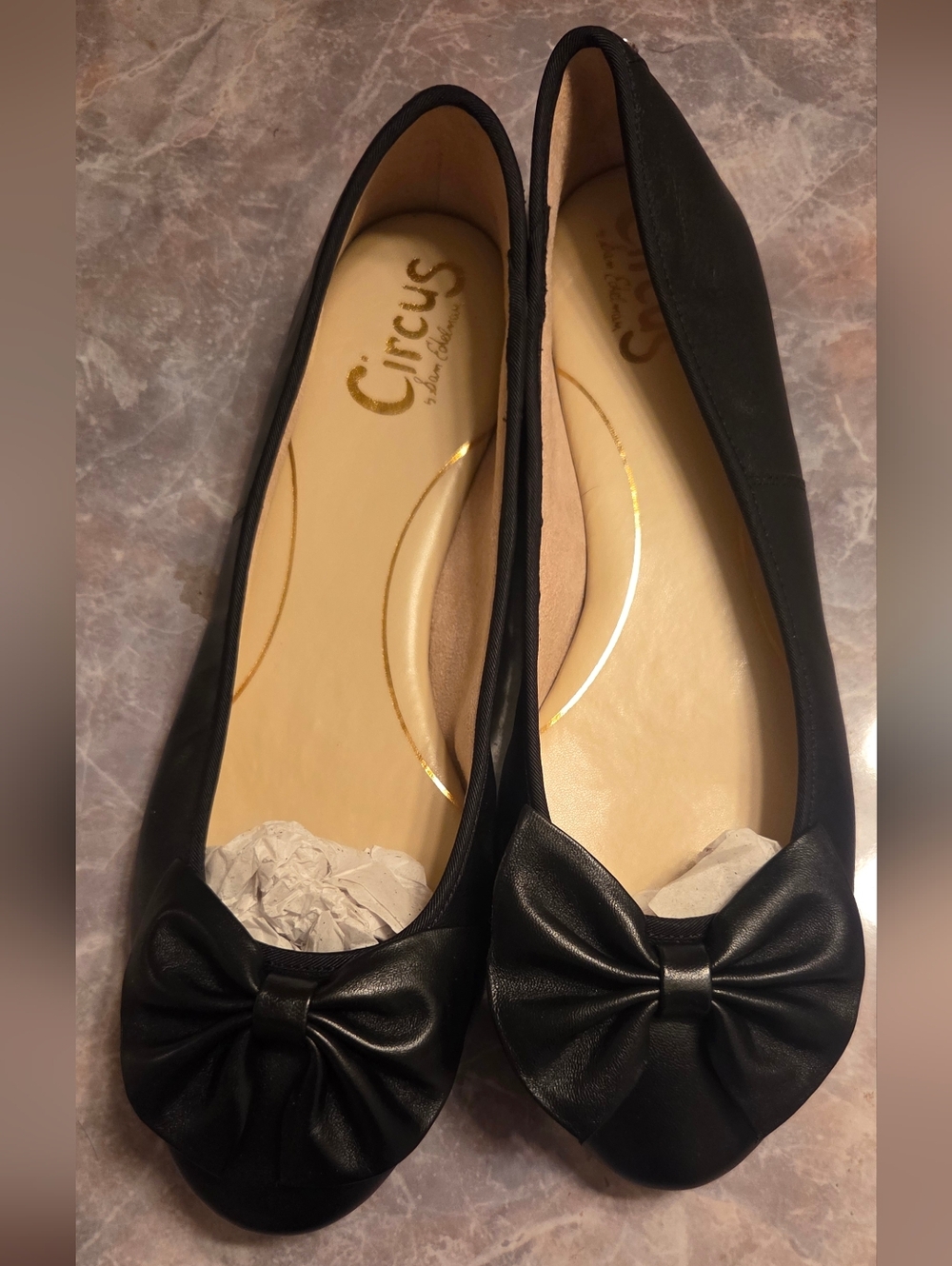 Circus by Sam Edelman Black Bow Ballet Flats